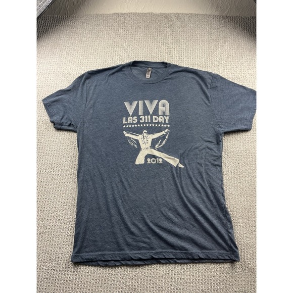 311 Band Three Eleven Day Viva Las Vegas Tour 2012 T Shirt Elvis Presley Mena XL - Picture 2 of 8